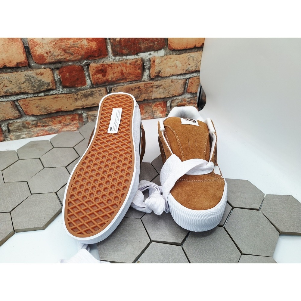 Vans Knu Skool Mega Check Brown Skate Shoes Men's 8 Wheat Checkerboard Women 9.5 - Picture 5 of 9
